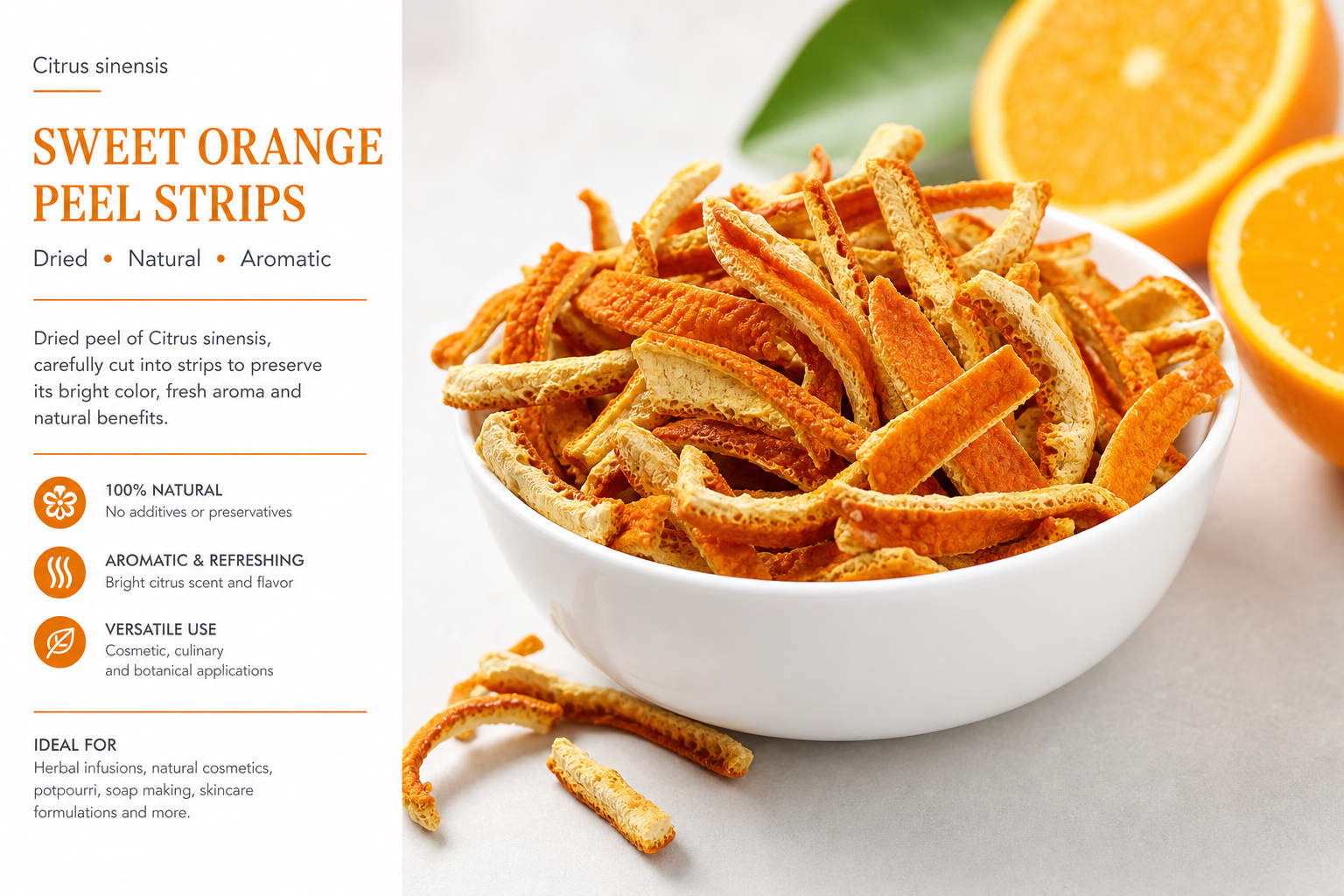 Orange Peel Cut Sweet Citrus sinensis