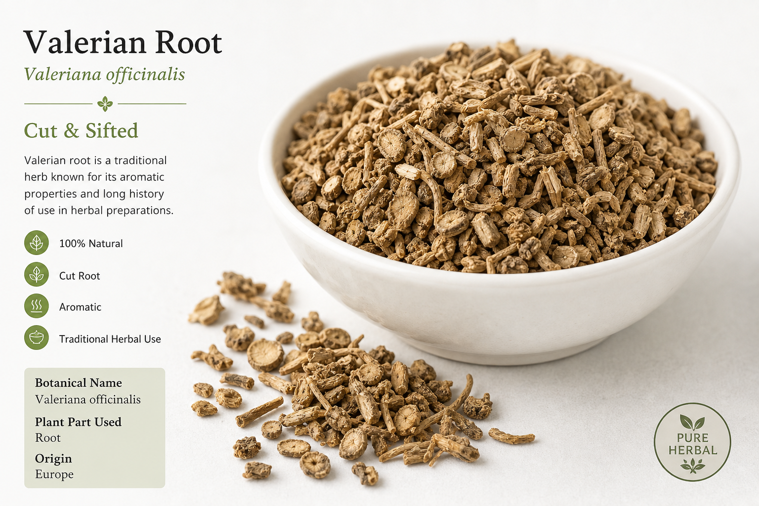 Valerian Root Cut Valeriana officinalis